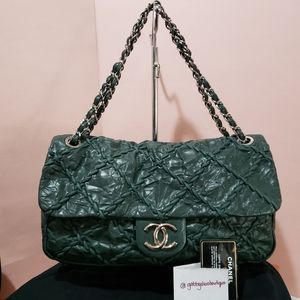 SOLD thank you!  Auth Ultra stitch Jumbo  Flap bag